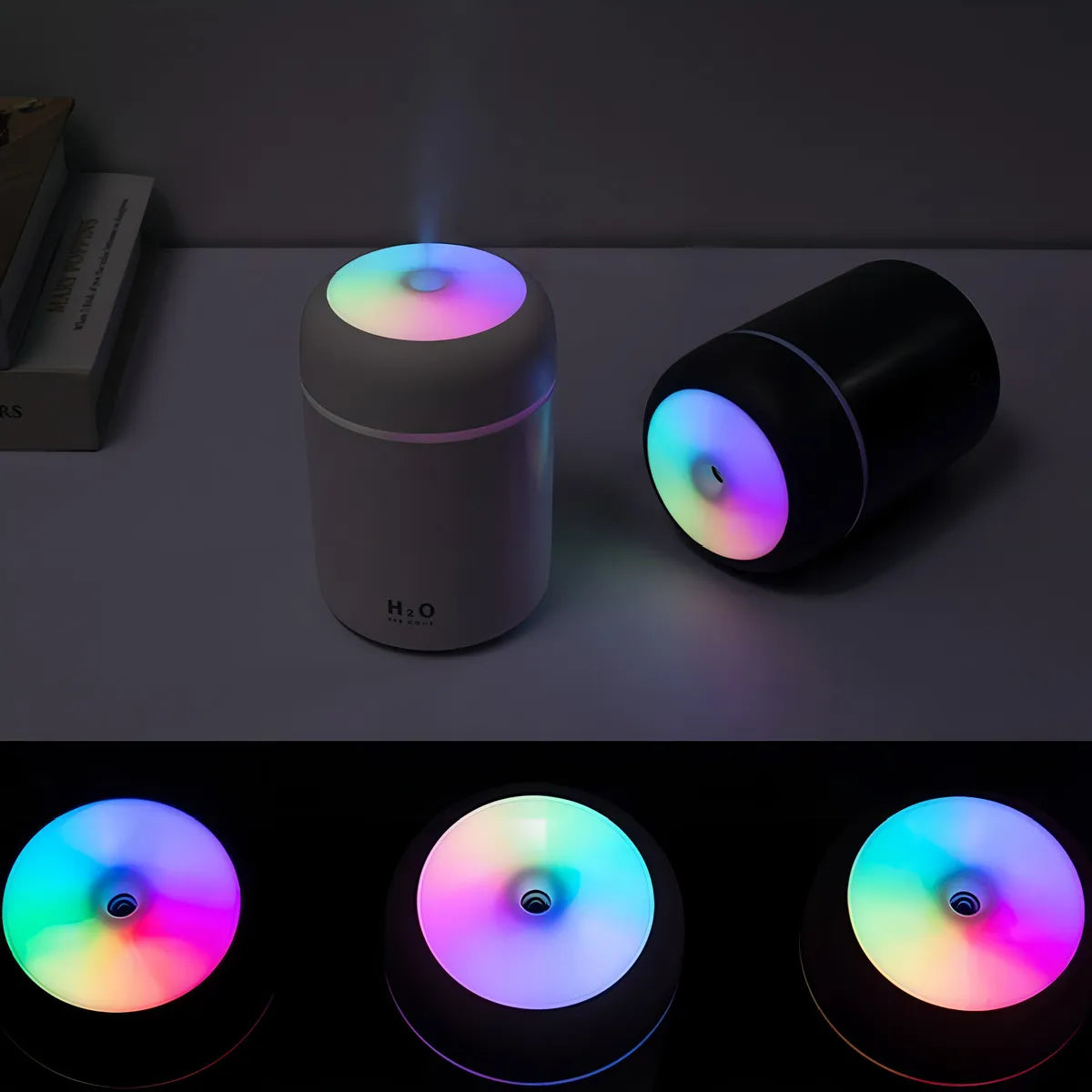 Humidificador Ambiental de Aromas con Luz LED RGB
